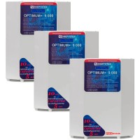 Комплект стабилизаторов на 3 фазы Энерготех Optimum+ 9000х3 